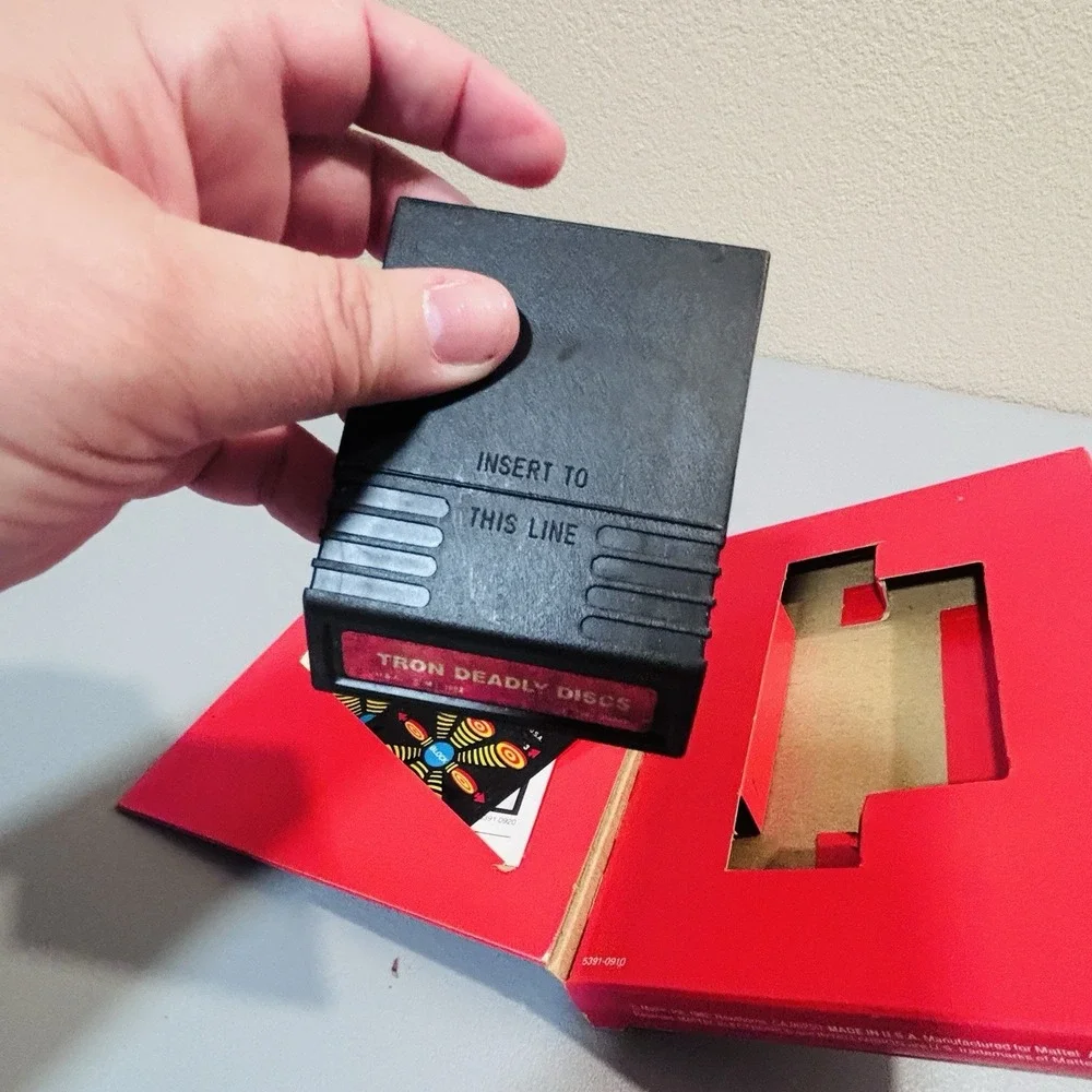 Intellivision Disney Tron Deadly Discs 1982‎ Video Game Cartridge Mattel Retro